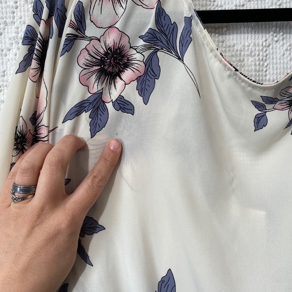 Torrid Women’s Size 5x Floral Print Baby Doll V Neck Top Kimono Sleeve - Picture 10 of 12